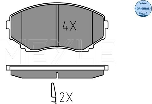 Meyle 025 235 1516/W - Тормозные колодки, дисковые, комплект autospares.lv