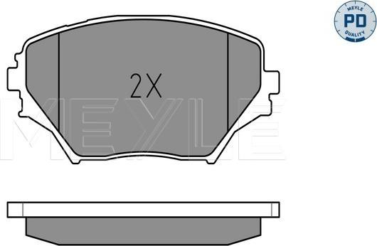 Meyle 025 235 8517/PD - Тормозные колодки, дисковые, комплект autospares.lv