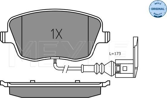 Meyle 025 235 8118/W - Тормозные колодки, дисковые, комплект autospares.lv