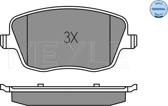 Meyle 025 235 8118/W - Тормозные колодки, дисковые, комплект autospares.lv