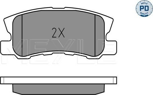 Meyle 025 235 8216/PD - Тормозные колодки, дисковые, комплект autospares.lv