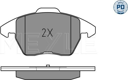 Meyle 025 235 8720/PD - Тормозные колодки, дисковые, комплект autospares.lv