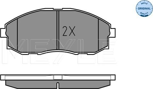 Meyle 025 235 3617/W - Тормозные колодки, дисковые, комплект autospares.lv