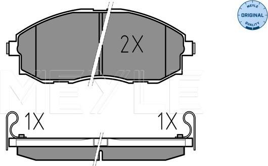 Meyle 025 235 3617/W - Тормозные колодки, дисковые, комплект autospares.lv