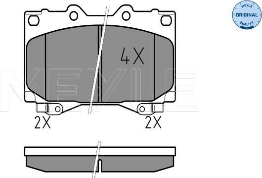 Meyle 025 235 2415/W - Тормозные колодки, дисковые, комплект autospares.lv