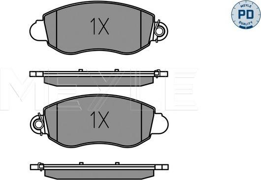 Meyle 025 235 7718/PD - Тормозные колодки, дисковые, комплект autospares.lv