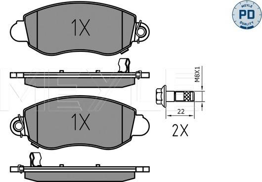 Meyle 025 235 7718/PD - Тормозные колодки, дисковые, комплект autospares.lv