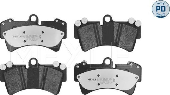 Meyle 025 236 9317/PD - Тормозные колодки, дисковые, комплект autospares.lv