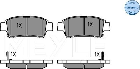 Meyle 025 236 4616/W - Тормозные колодки, дисковые, комплект autospares.lv