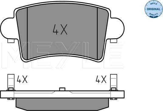 Meyle 025 236 6916 - Тормозные колодки, дисковые, комплект autospares.lv