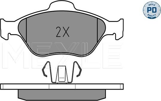 Meyle 025 236 0418/PD - Тормозные колодки, дисковые, комплект autospares.lv