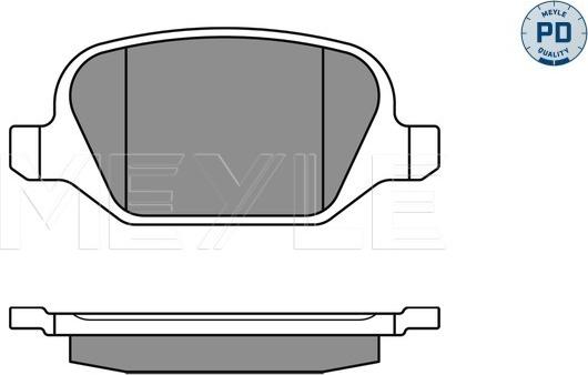 Meyle 025 236 0113/PD - Тормозные колодки, дисковые, комплект autospares.lv