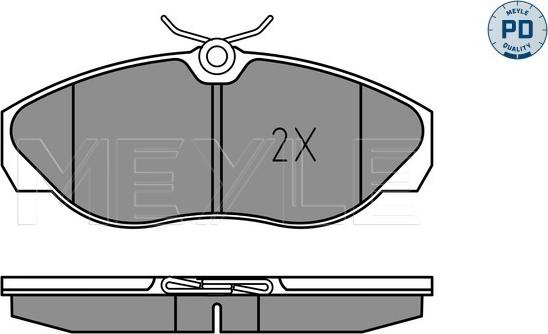 Meyle 025 236 0219/PD - Тормозные колодки, дисковые, комплект autospares.lv