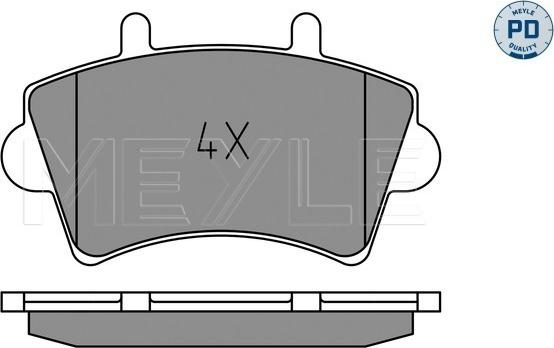 Meyle 025 236 1318/PD - Тормозные колодки, дисковые, комплект autospares.lv