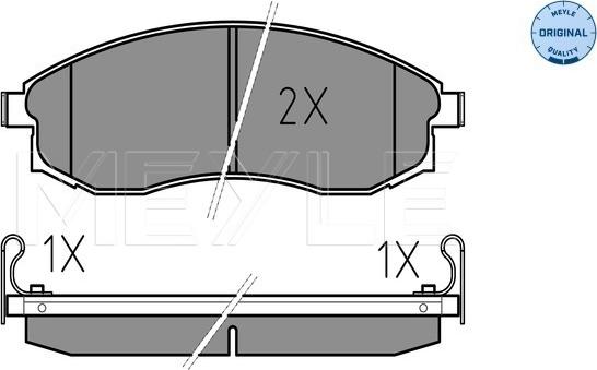 Meyle 025 230 8617/W - Тормозные колодки, дисковые, комплект autospares.lv