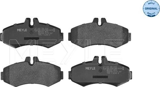 Meyle 025 230 2220 - Тормозные колодки, дисковые, комплект autospares.lv