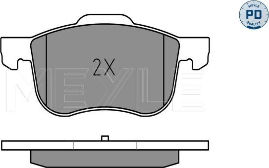 Meyle 025 230 7318/PD - Тормозные колодки, дисковые, комплект autospares.lv