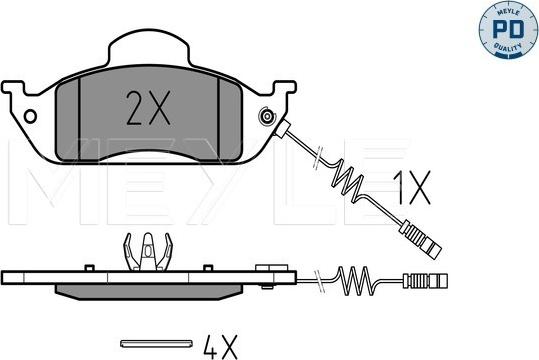 Meyle 025 231 9317/PD - Тормозные колодки, дисковые, комплект autospares.lv