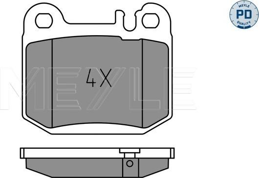 Meyle 025 231 5715/PD - Тормозные колодки, дисковые, комплект autospares.lv