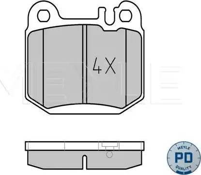 Meyle 025 231 5716/PD - Тормозные колодки, дисковые, комплект autospares.lv