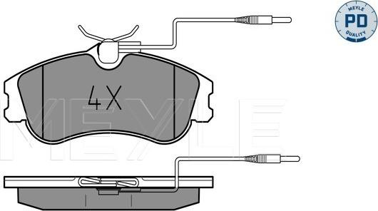 Meyle 025 231 2419/PD - Тормозные колодки, дисковые, комплект autospares.lv