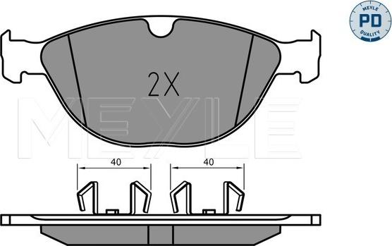 Meyle 025 238 9518/PD - Тормозные колодки, дисковые, комплект autospares.lv