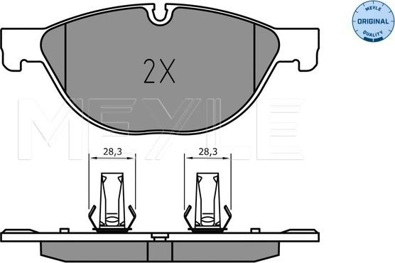 Meyle 025 238 9518 - Тормозные колодки, дисковые, комплект autospares.lv