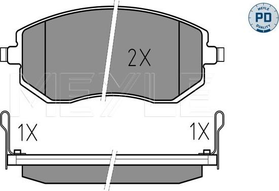 Meyle 025 238 6517/PD - Тормозные колодки, дисковые, комплект autospares.lv