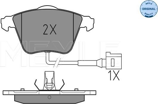 Meyle 025 238 0120/W - Тормозные колодки, дисковые, комплект autospares.lv