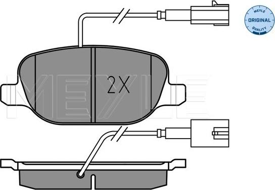 Meyle 025 238 1118 - Тормозные колодки, дисковые, комплект autospares.lv