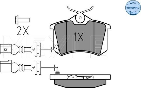 Meyle 025 238 2317/W - Тормозные колодки, дисковые, комплект autospares.lv