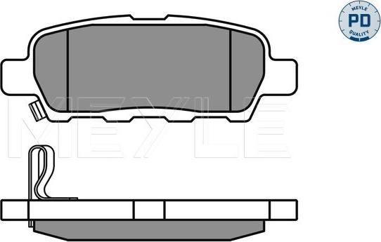 Meyle 025 238 7114/PD - Тормозные колодки, дисковые, комплект autospares.lv