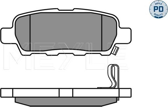 Meyle 025 238 7114/PD - Тормозные колодки, дисковые, комплект autospares.lv