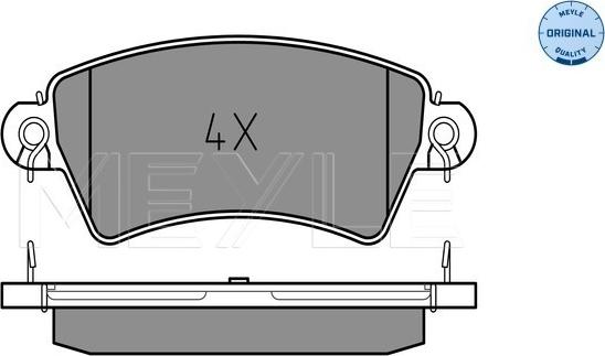 Meyle 025 233 9617 - Тормозные колодки, дисковые, комплект autospares.lv