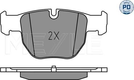 Meyle 025 233 9719/PD - Тормозные колодки, дисковые, комплект autospares.lv