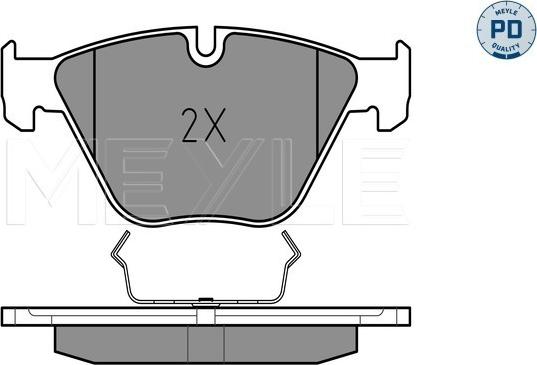 Meyle 025 233 4720/PD - Тормозные колодки, дисковые, комплект autospares.lv