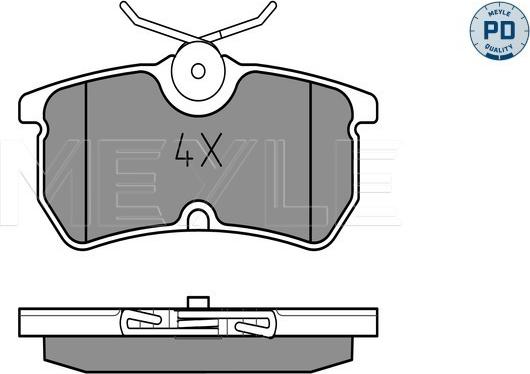 Meyle 025 233 5314/PD - Тормозные колодки, дисковые, комплект autospares.lv