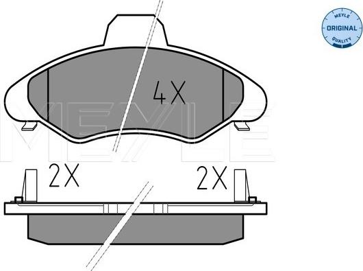 Meyle 025 233 0018/W - Тормозные колодки, дисковые, комплект autospares.lv