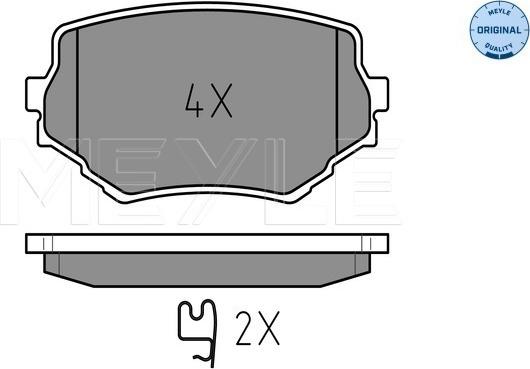 Meyle 025 233 1414/W - Тормозные колодки, дисковые, комплект autospares.lv