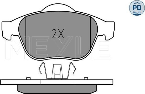 Meyle 025 232 4518/PD - Тормозные колодки, дисковые, комплект autospares.lv