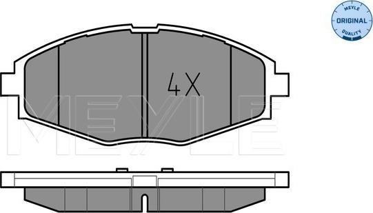 Meyle 025 232 4117 - Тормозные колодки, дисковые, комплект autospares.lv