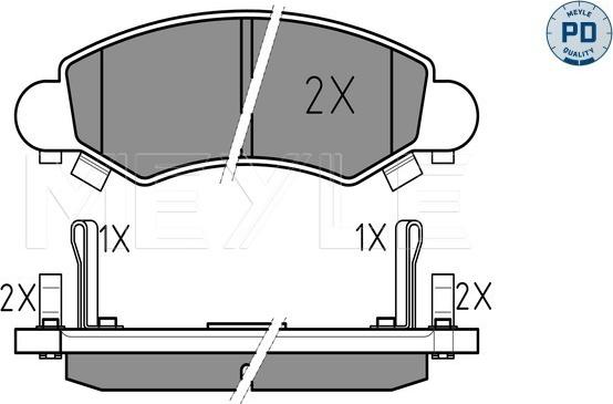 Meyle 025 232 5316/PD - Тормозные колодки, дисковые, комплект autospares.lv