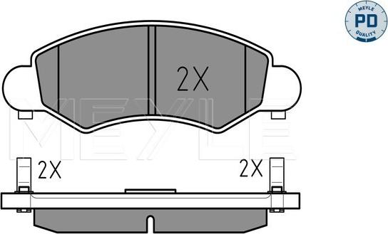 Meyle 025 232 5316/PD - Тормозные колодки, дисковые, комплект autospares.lv