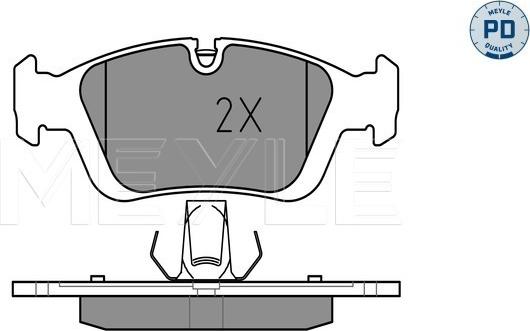 Meyle 025 232 8717/PD - Тормозные колодки, дисковые, комплект autospares.lv