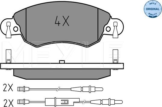 Meyle 025 232 7617/W - Тормозные колодки, дисковые, комплект autospares.lv