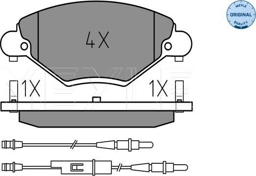 Meyle 025 232 7717/W - Тормозные колодки, дисковые, комплект autospares.lv