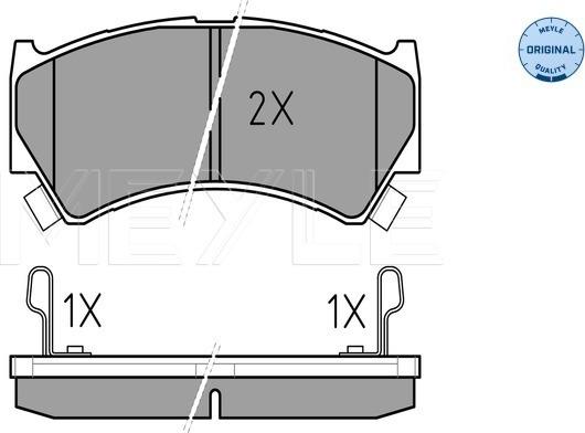 Meyle 025 237 9515/W - Тормозные колодки, дисковые, комплект autospares.lv