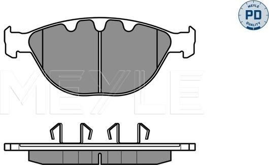 Meyle 025 237 9120/PD - Тормозные колодки, дисковые, комплект autospares.lv