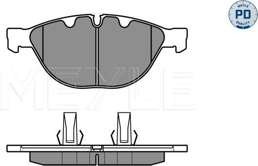 Meyle 025 237 9120/PD - Тормозные колодки, дисковые, комплект autospares.lv