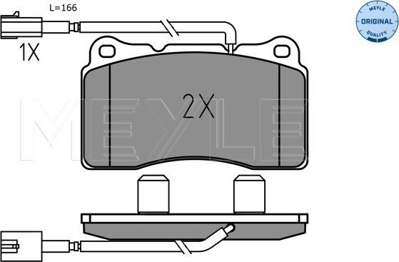 Meyle 025 237 5716 - Тормозные колодки, дисковые, комплект autospares.lv